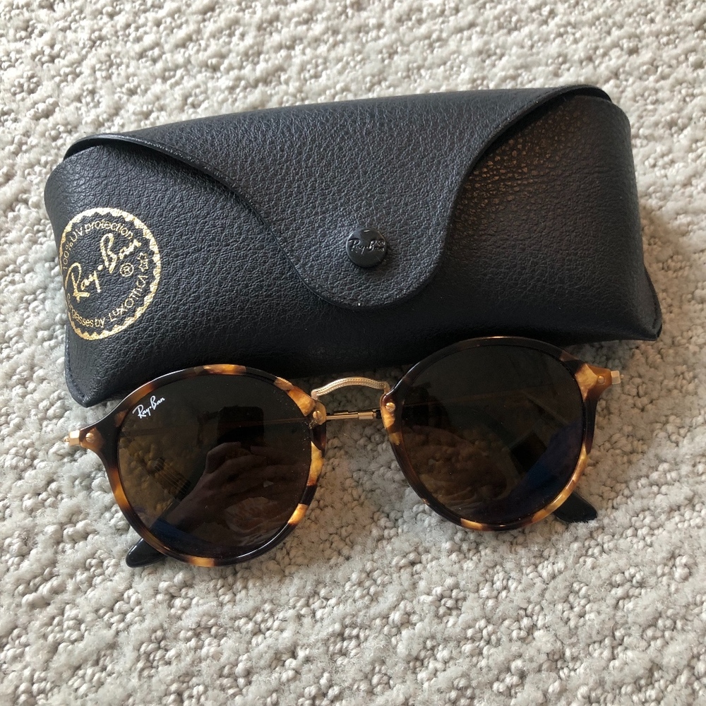 Ray-ban sunglasses- brown, tortoise, round